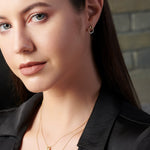 Interlinked Diamond Earrings, 14K Gold Vermeil, 1/20 ct Lab Grown Diamond-4