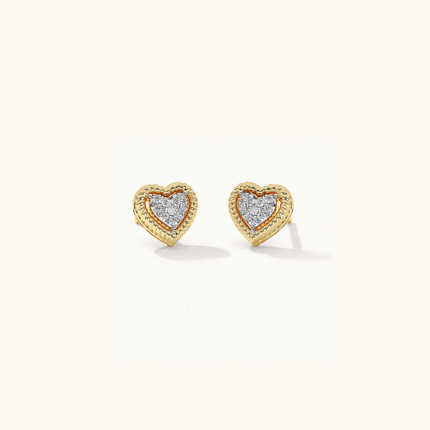 Rope Heart Diamond Earrings