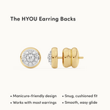 Round Cluster Dainty Diamond Earrings