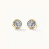 Round Cluster Dainty Diamond Earrings, 14K Gold Vermeil, 1/2 ct Lab Grown Diamond-4
