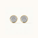 Round Cluster Dainty Diamond Earrings, 14K Gold Vermeil, 1/2 ct Lab Grown Diamond-6