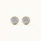 Round Cluster Dainty Diamond Earrings, 14K Gold Vermeil, 1/2 ct Lab Grown Diamond-6