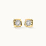 Classic Dome Cluster Diamond Earrings, 14K Gold Vermeil, 1/5 ct Lab Grown Diamond-3
