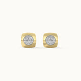 Classic Dome Cluster Diamond Earrings, 14K Solid Gold, 1/5 ct Lab Grown Diamond-7