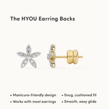 Floral Petite Diamond Earrings