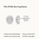 Classic Oval Cluster Diamond Earrings