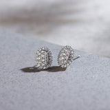 Classic Oval Cluster Diamond Earrings, Sterling Silver, 1/2 ct Lab Grown Diamond-6