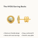 Rope Round Opal Earrings
