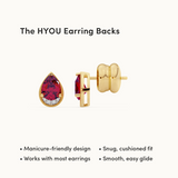 Pear Gemstone & Diamond Studs