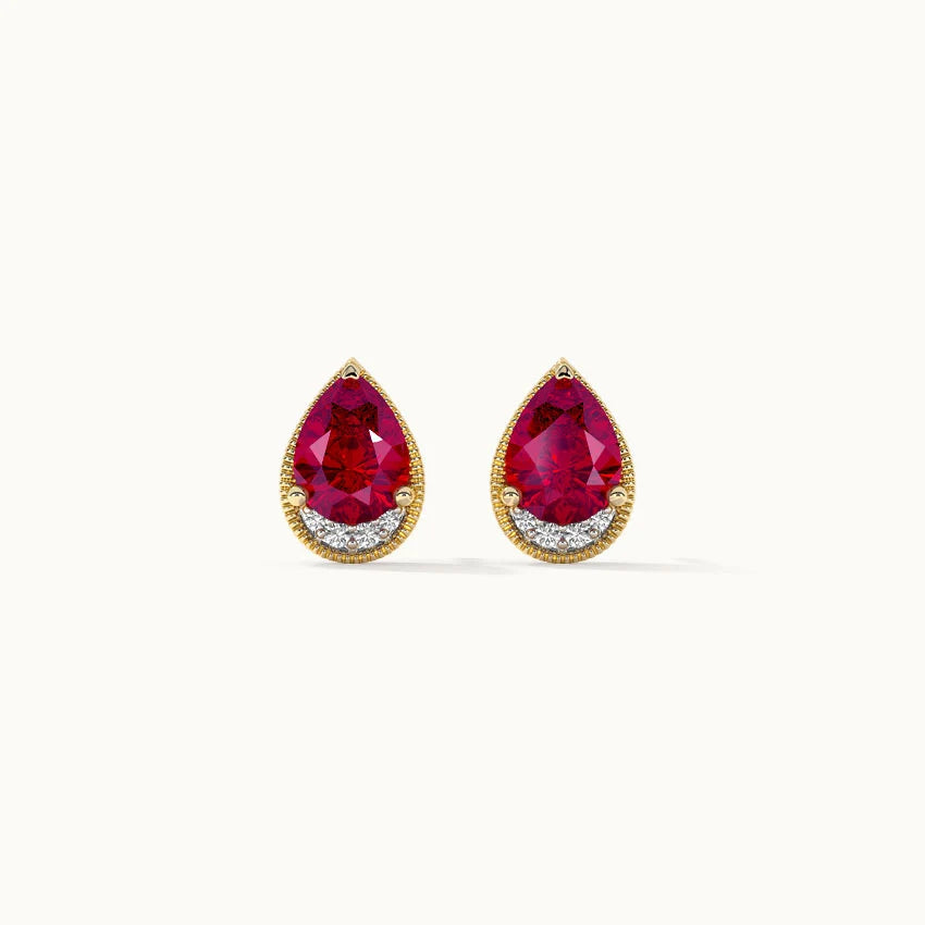 metal: 14K Gold Vermeil | color stone: Ruby