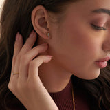 Petite Bar Diamond Earrings, 14K Gold Vermeil, 1/20 ct Lab Grown Diamond-2
