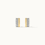 Petite Bar Diamond Earrings, 14K Gold Vermeil, 1/20 ct Lab Grown Diamond-7