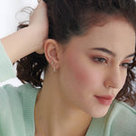 Petite Bar Diamond Earrings, 14K Gold Vermeil, 1/20 ct Lab Grown Diamond-5