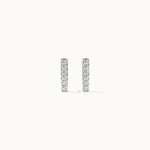 Medium Bar Earrings, Sterling Silver, 1/10 ct Lab Grown Diamond-6