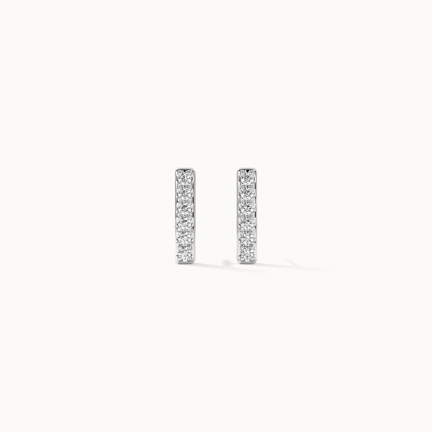 Medium Bar Earrings, Sterling Silver, 1/10 ct Lab Grown Diamond-6