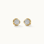 Tailored Round Diamond Earrings, 14K Gold Vermeil, 1/6 ct Lab Grown Diamond-3