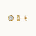 Tailored Round Diamond Earrings, 14K Gold Vermeil, 1/6 ct Lab Grown Diamond-7