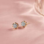 Tailored Round Diamond Earrings, 14K Gold Vermeil, 1/6 ct Lab Grown Diamond-5