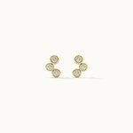 Petite Trio Small Diamond Earrings, 14K Gold Vermeil, 1/10 ct Lab Grown Diamond-8