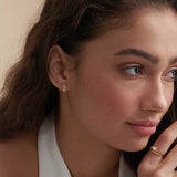 Classic Pear Diamond Earrings, 14K Gold Vermeil, 1/6 ct Lab Grown Diamond-5