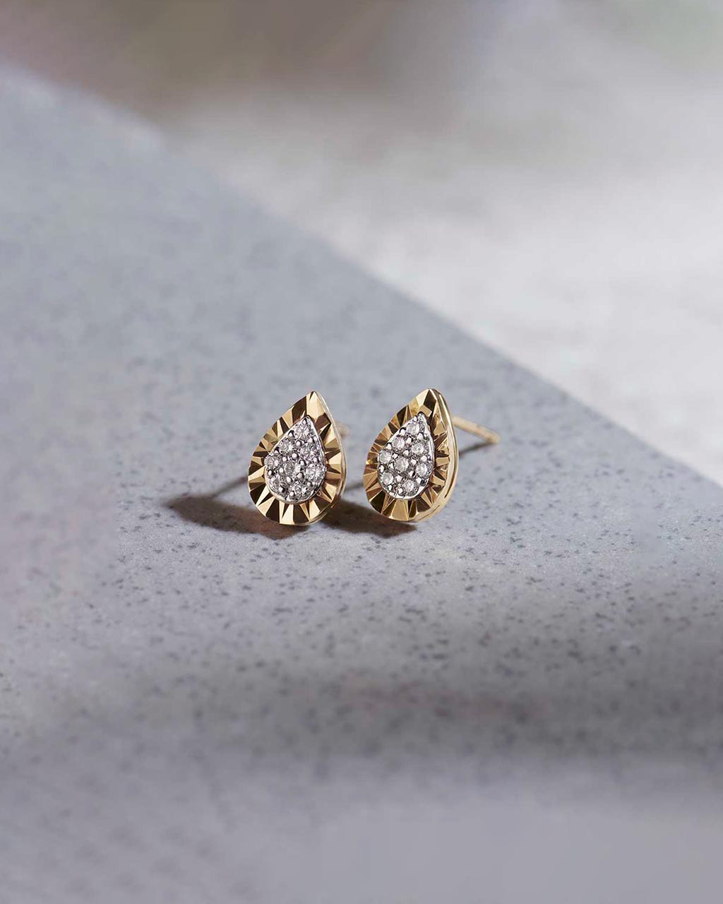 Classic Pear Diamond Earrings, 14K Solid Gold, 1/6 ct Lab Grown Diamond-6