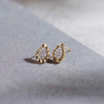 Classic Pear Diamond Earrings, 14K Gold Vermeil, 1/6 ct Lab Grown Diamond-6