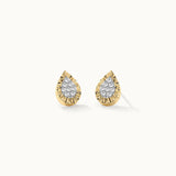Classic Pear Diamond Earrings, 14K Gold Vermeil, 1/6 ct Lab Grown Diamond-3