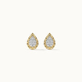 Classic Pear Diamond Earrings, 14K Solid Gold, 1/6 ct Lab Grown Diamond-7