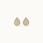 Classic Pear Diamond Earrings, 14K Gold Vermeil, 1/6 ct Lab Grown Diamond-7