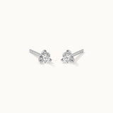 Classic Small Solitaire Earrings, Sterling Silver, 3/8 ct Lab Grown Diamond-3