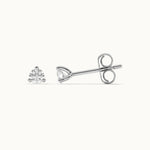Classic Small Solitaire Earrings, Sterling Silver, 3/8 ct Lab Grown Diamond-7
