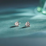 Classic Small Solitaire Earrings, Sterling Silver, 3/8 ct Lab Grown Diamond-6