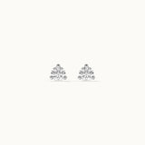 Classic Small Solitaire Earrings, Sterling Silver, 3/8 ct Lab Grown Diamond-8