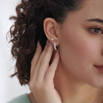 Classic Small Solitaire Earrings, Sterling Silver, 3/8 ct Lab Grown Diamond-5