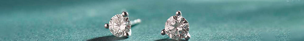 Classic Small Solitaire Earrings, Sterling Silver, 3/8 ct Lab Grown Diamond-1