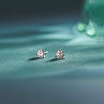 Classic Small Solitaire Earrings, Sterling Silver, 3/8 ct Lab Grown Diamond-1