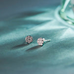 Classic Round Diamond Earrings, Sterling Silver, 1/4 ct Lab Grown Diamond-6