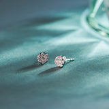 Classic Round Diamond Earrings, Sterling Silver, 1/4 ct Lab Grown Diamond-6