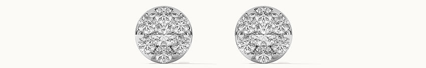 Classic Round Diamond Earrings, Sterling Silver, 1/4 ct Lab Grown Diamond-1