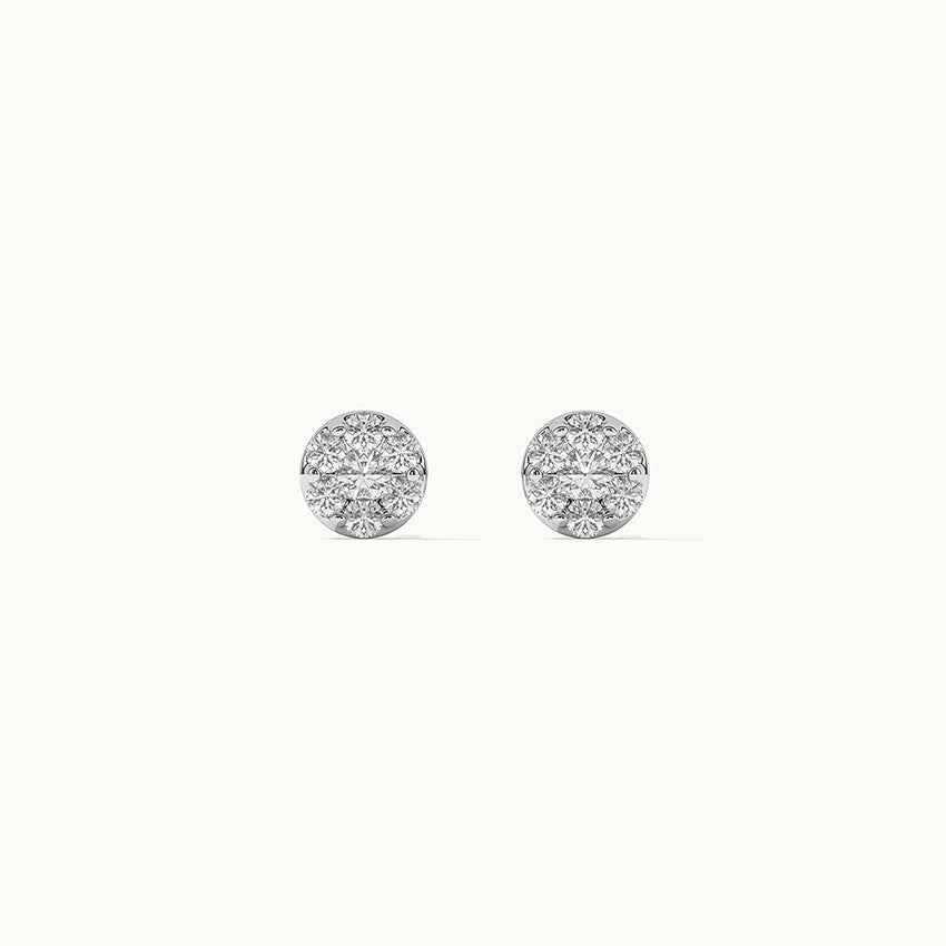 Classic Round Diamond Earrings, Sterling Silver, 1/4 ct Lab Grown Diamond-1