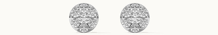 Classic Round Diamond Earrings, Sterling Silver, 1/4 ct Lab Grown Diamond-1