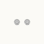 Classic Round Diamond Earrings, Sterling Silver, 1/4 ct Lab Grown Diamond-1