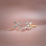 Small Petal Diamond Earrings