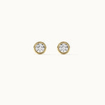 Round Cluster Small Diamond Earrings, 14K Gold Vermeil, 1/6 ct Lab Grown Diamond-7