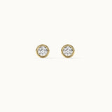Round Cluster Small Diamond Earrings, 14K Gold Vermeil, 1/6 ct Lab Grown Diamond-7