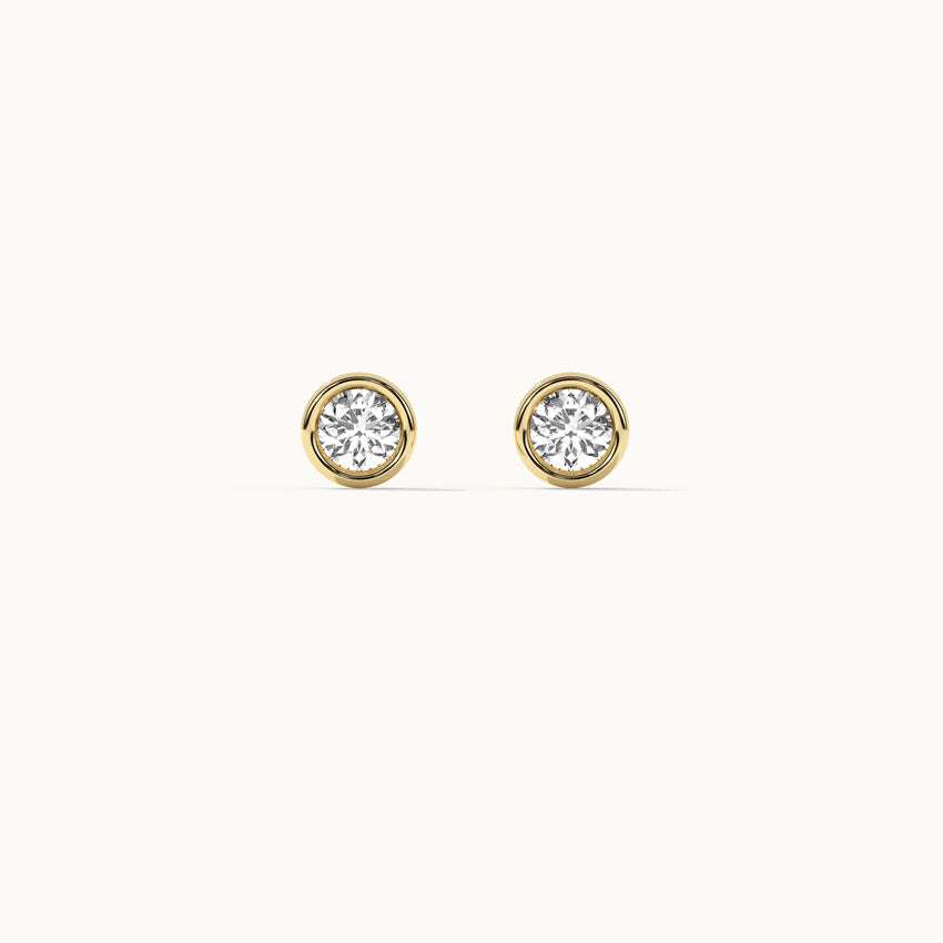 Round Cluster Small Diamond Earrings, 14K Gold Vermeil, 1/6 ct Lab Grown Diamond-7