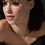 Crescent Moon Diamond Earrings, 14K Gold Vermeil, 1/8 ct Lab Grown Diamond-2
