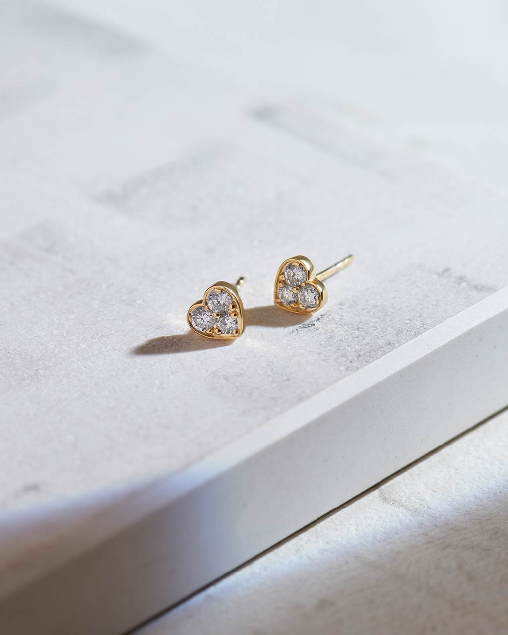 Heart Diamond Earrings, 14K Solid Gold, 3/8 ct Lab Grown Diamond-6