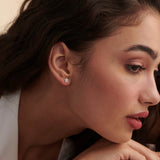 Star Pave Diamond Earrings, 14K Solid Gold, 1/4 ct Lab Grown Diamond-4