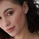 Star Pave Diamond Earrings, 14K Solid Gold, 1/4 ct Lab Grown Diamond-2
